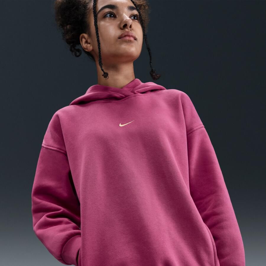 Nike Club Fleece oversized hoodie voor meisjes Paars - Foto 4