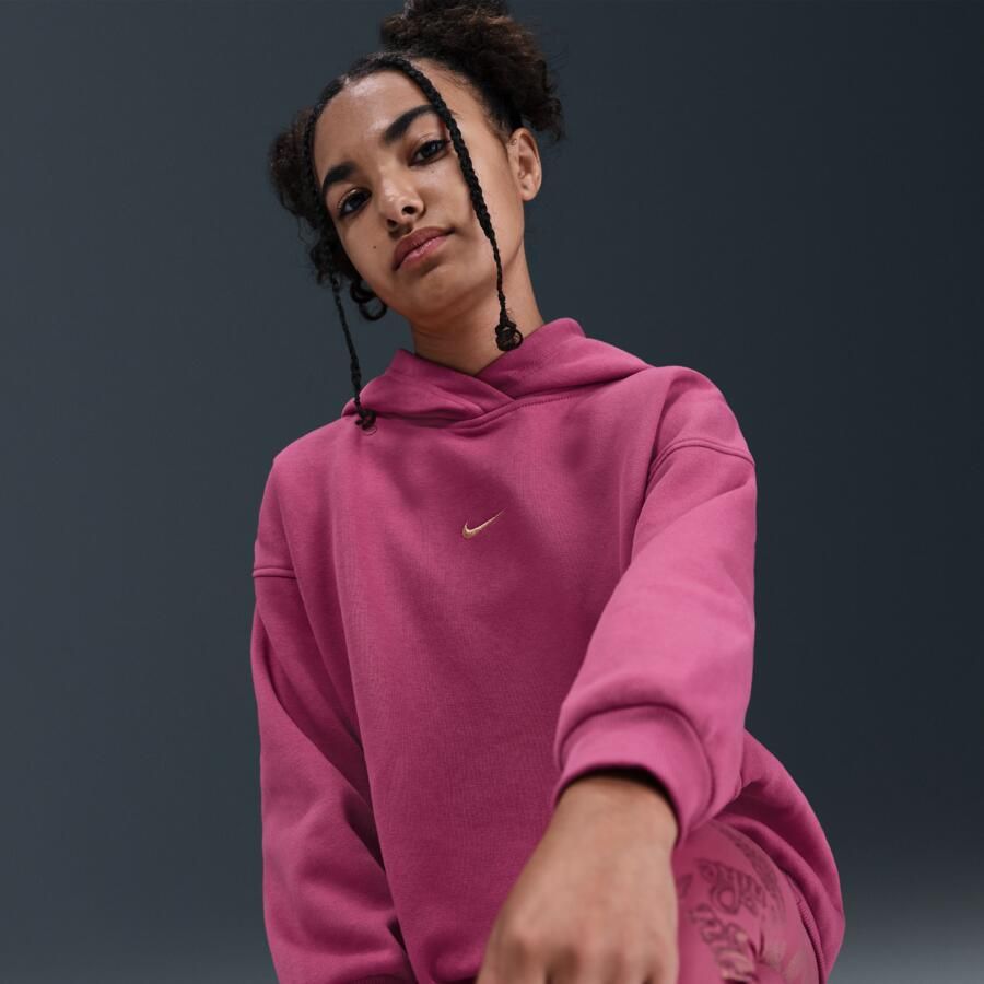 Nike Club Fleece oversized hoodie voor meisjes Paars - Foto 2