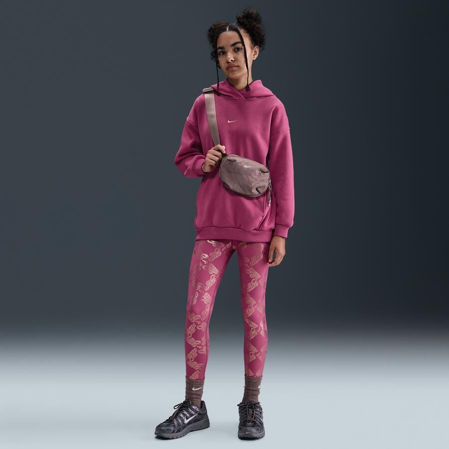 Nike Club Fleece oversized hoodie voor meisjes Paars - Foto 3
