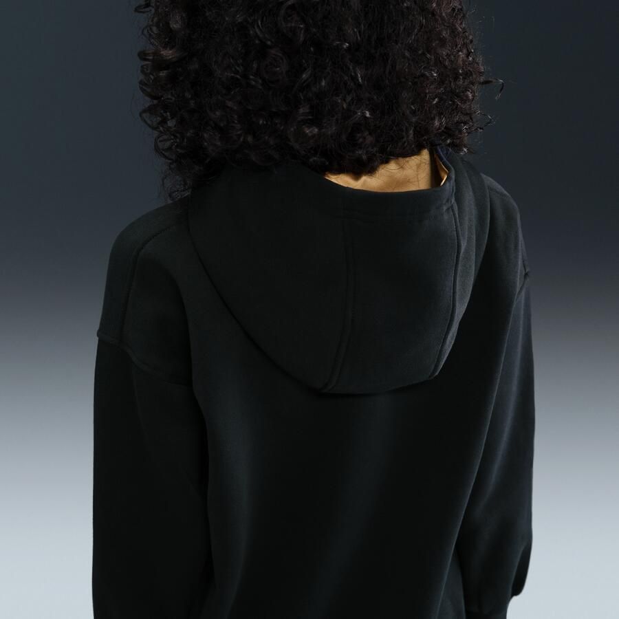 Nike Club Fleece oversized hoodie voor meisjes Zwart