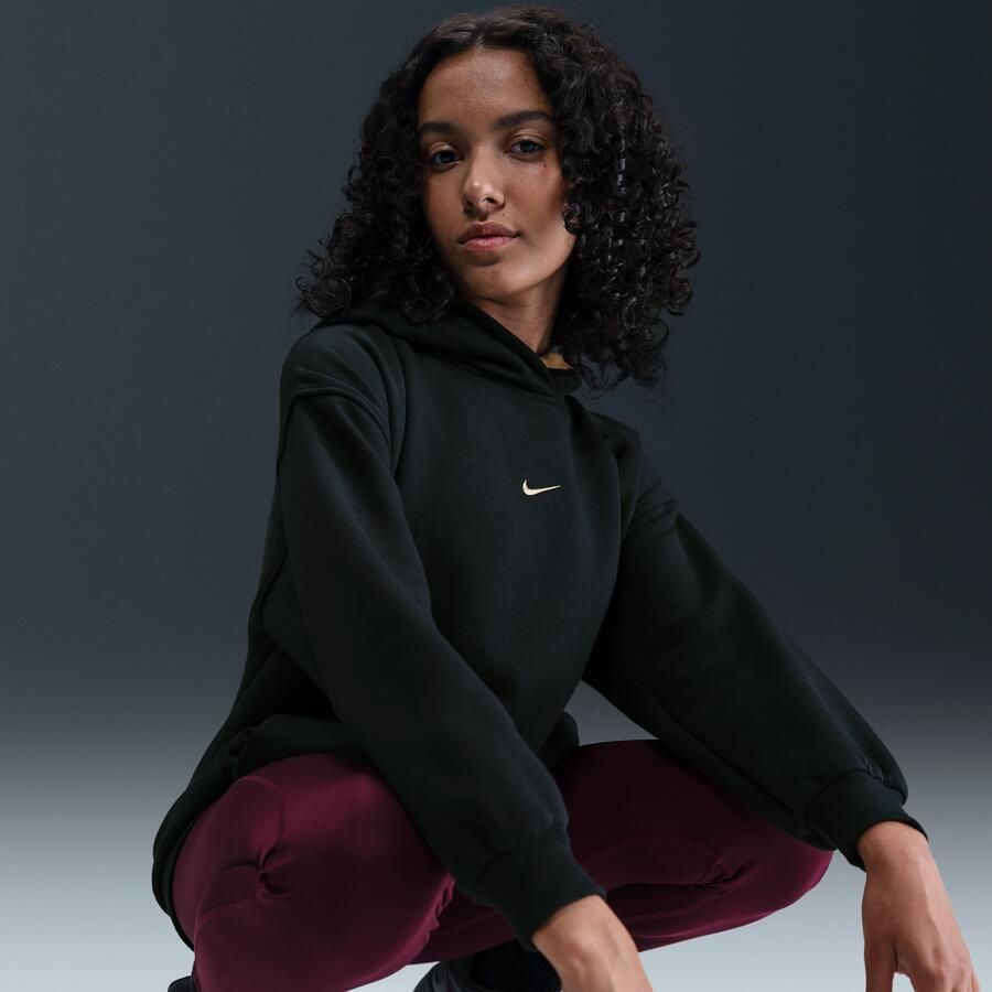 Nike Club Fleece oversized hoodie voor meisjes Zwart - Foto 2