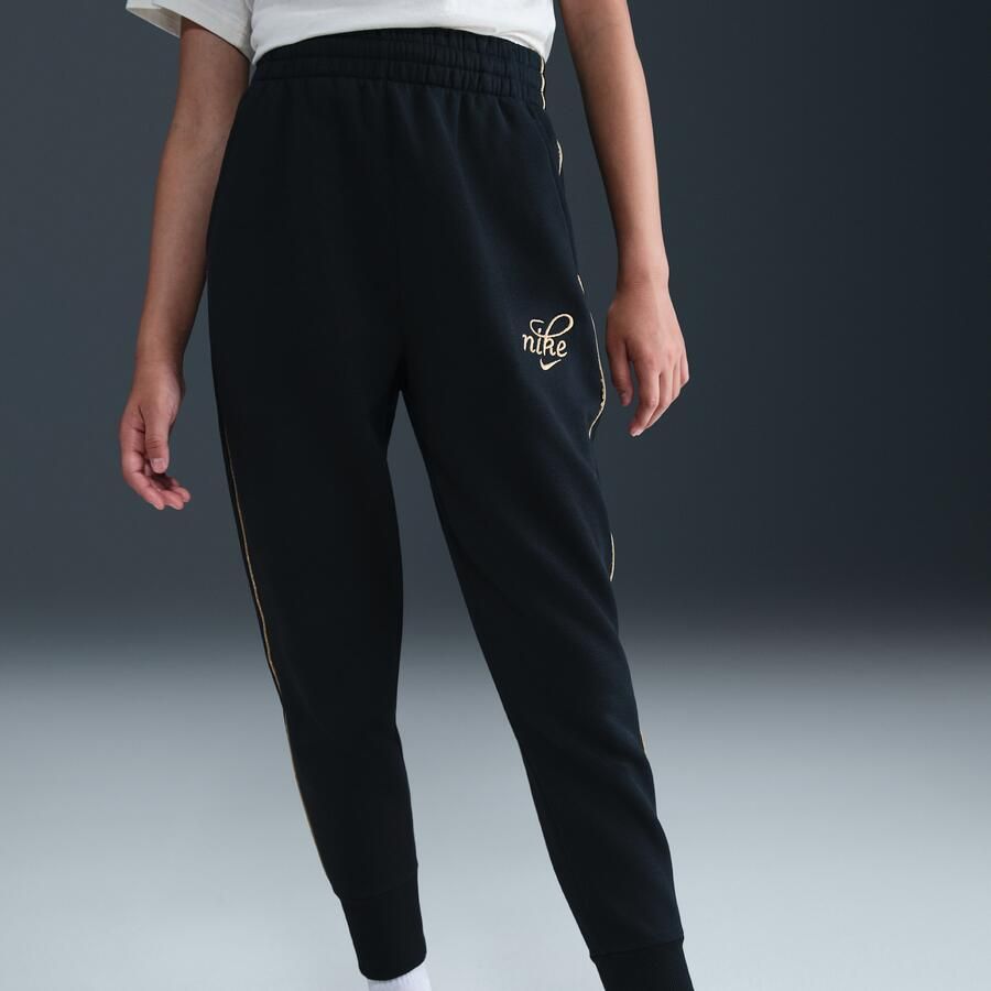 Nike Club Fleece oversized joggingbroek voor meisjes Zwart