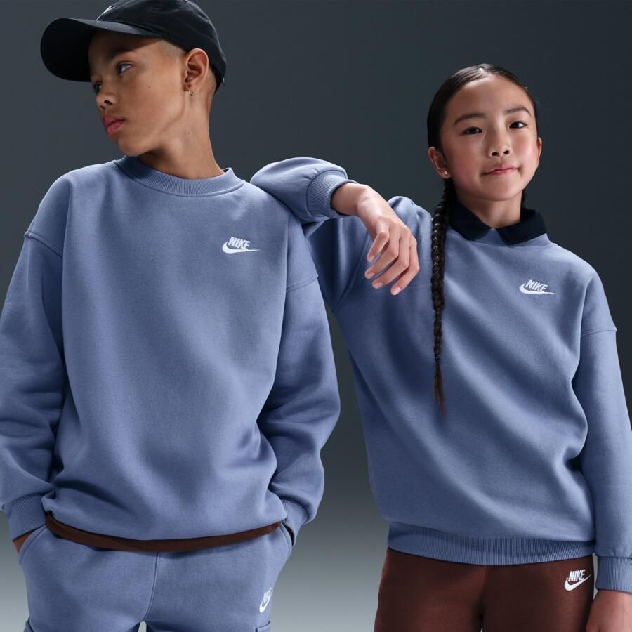 Nike Club Fleece oversized sweatshirt voor kids Blauw - Foto 4