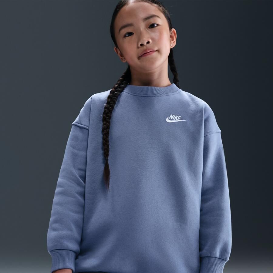 Nike Club Fleece oversized sweatshirt voor kids Blauw
