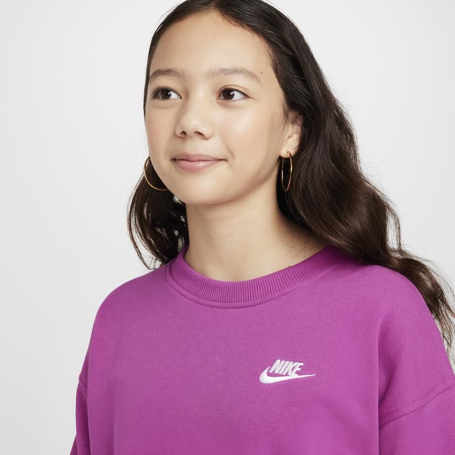 Nike Sportswear Club Fleece oversized sweatshirt voor kids Paars