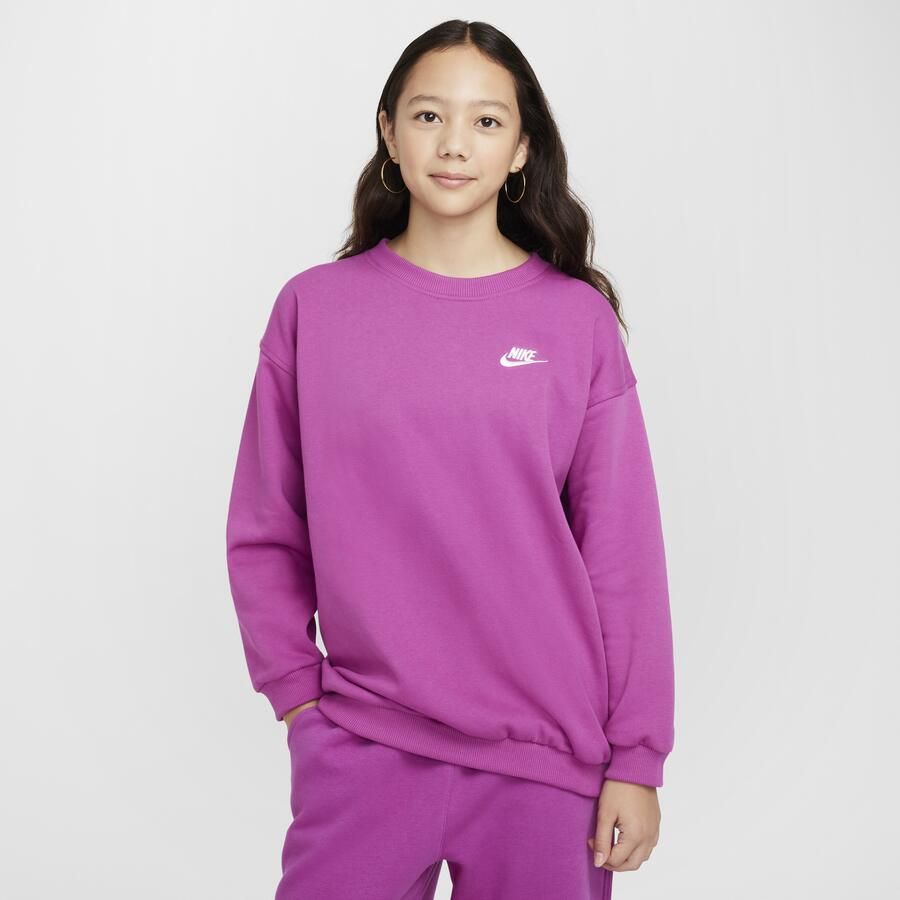 Nike Sportswear Club Fleece oversized sweatshirt voor kids Paars - Foto 3