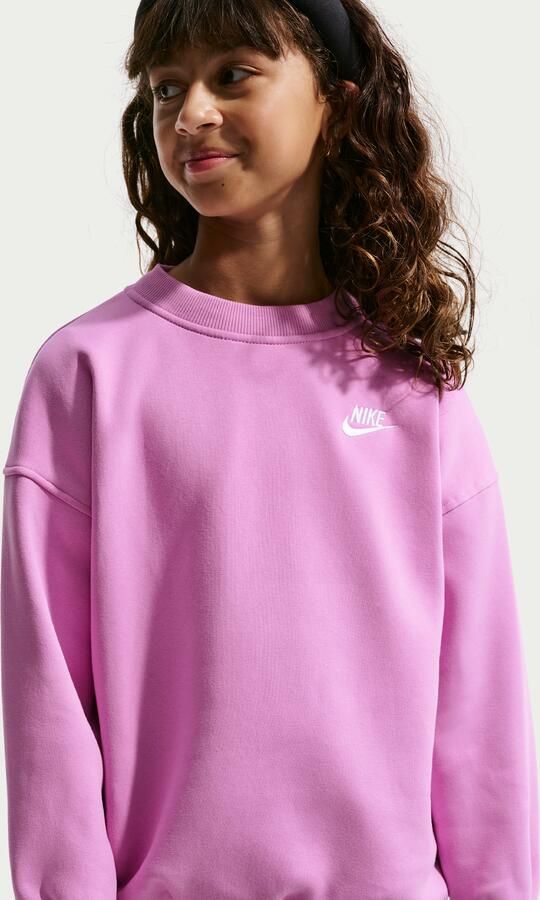 Nike Club Fleece oversized sweatshirt voor kids Paars - Foto 3
