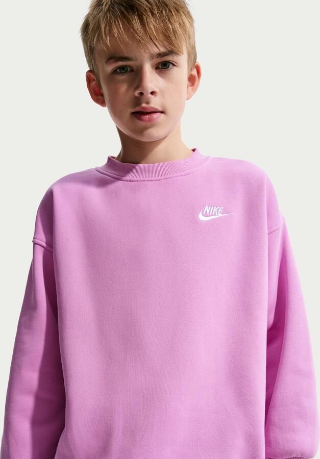 Nike Club Fleece oversized sweatshirt voor kids Paars