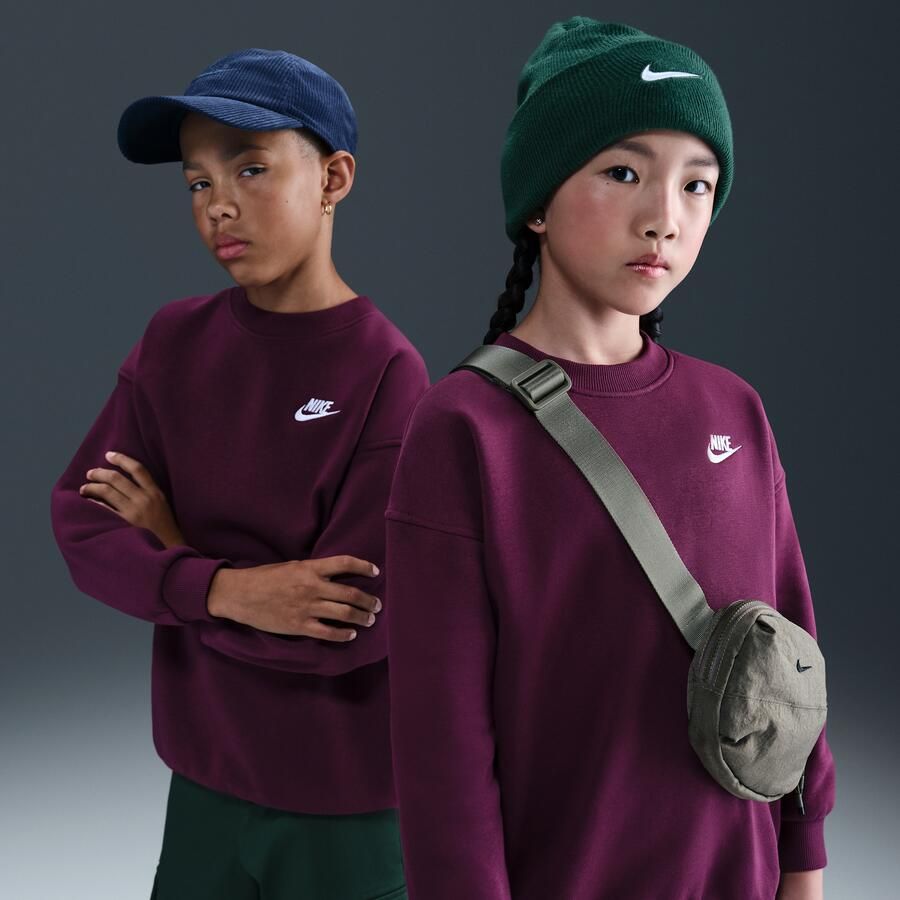 Nike Club Fleece oversized sweatshirt voor kids Rood - Foto 4