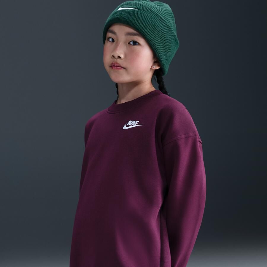 Nike Club Fleece oversized sweatshirt voor kids Rood