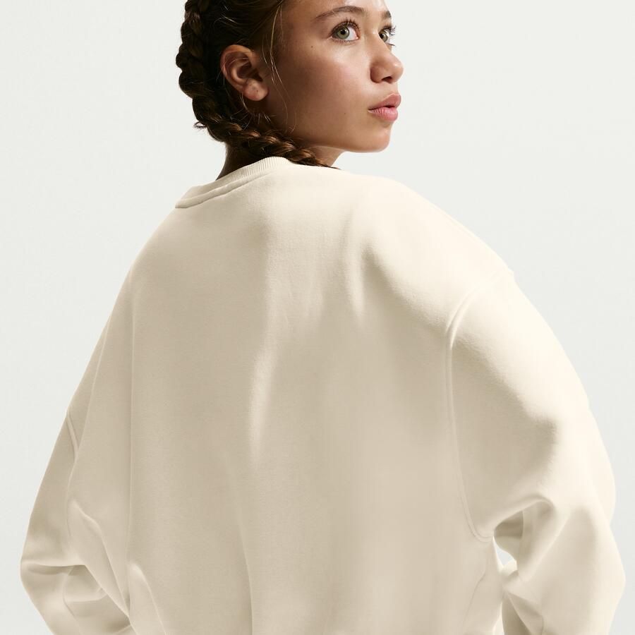 Nike Club Fleece recht sweatshirt met ronde hals voor meisjes Bruin