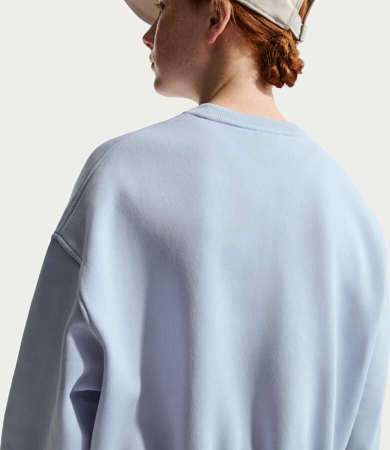 Nike Club Fleece recht sweatshirt met ronde hals voor meisjes Grijs - Foto 3