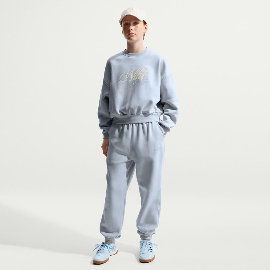 Nike Club Fleece recht sweatshirt met ronde hals voor meisjes Grijs - Foto 2