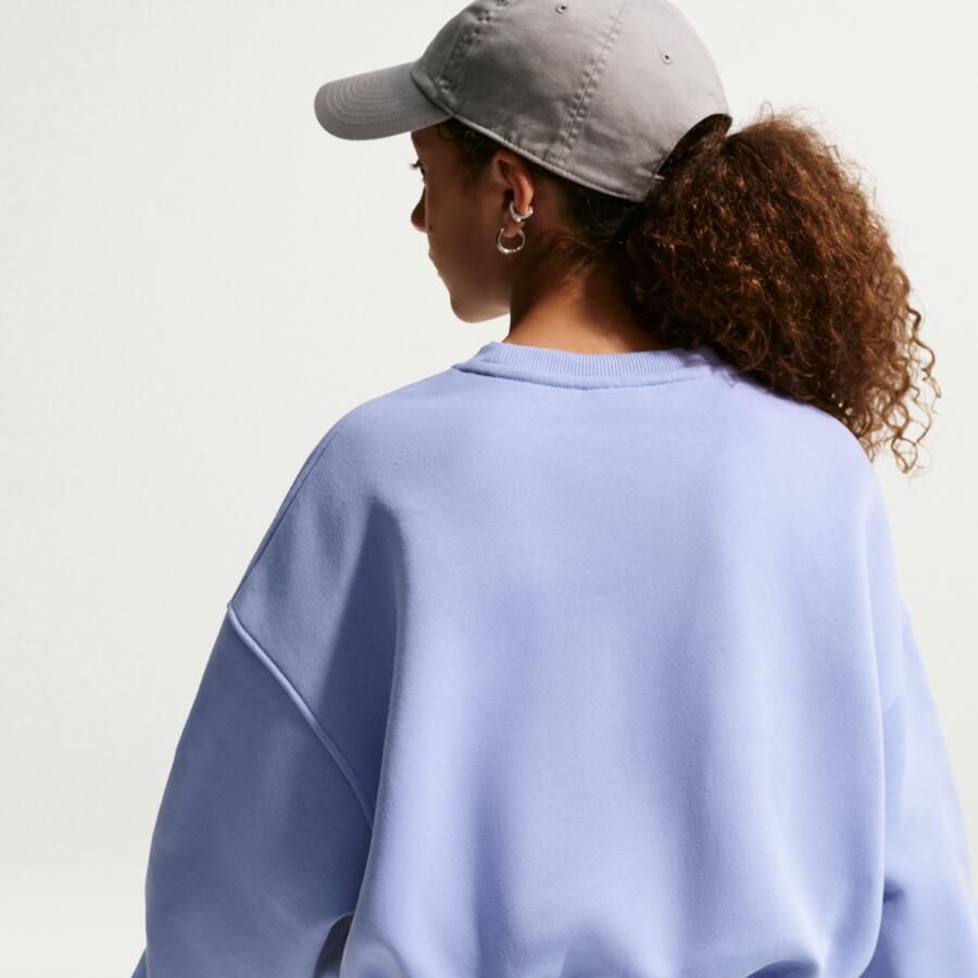 Nike Club Fleece recht sweatshirt met ronde hals voor meisjes Paars - Foto 2