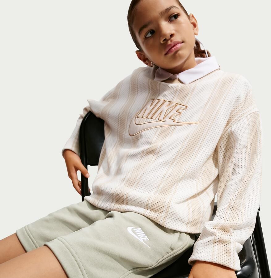 Nike Club Fleece shorts van sweatstof voor kids Groen - Foto 2