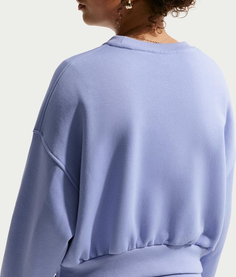 Nike Club Fleece sweatshirt met ronde hals en recht design voor meisjes Paars - Foto 4