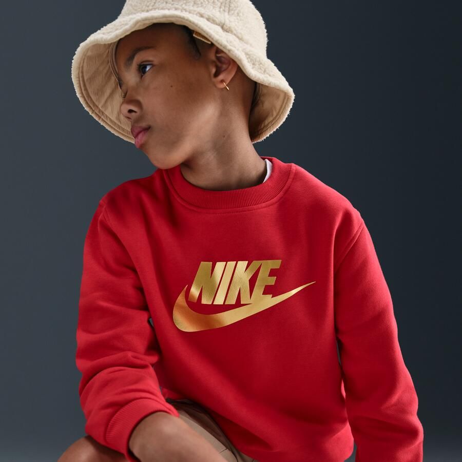 Nike Club Fleece sweatshirt met ronde hals voor kids Rood - Foto 2