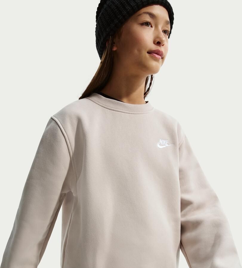 Nike Club Fleece sweatshirt voor kids Bruin