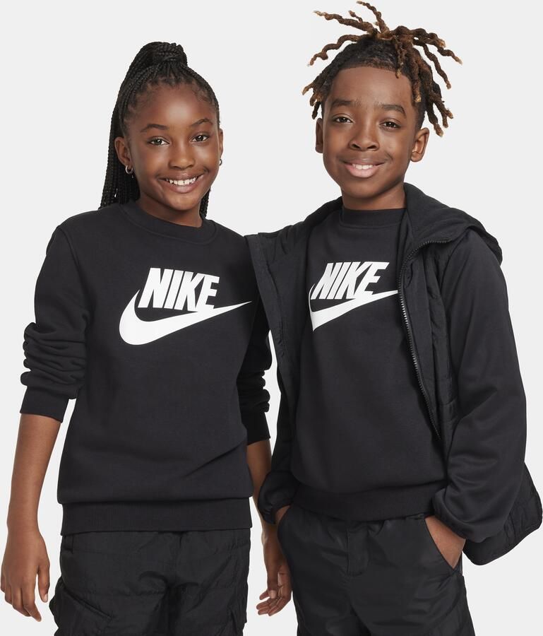 Nike Club Fleece Sweatshirt voor kids Zwart - Foto 4