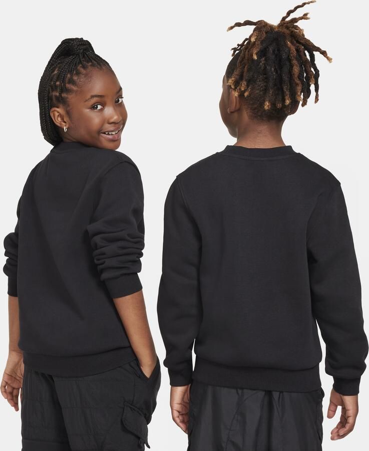 Nike Club Fleece Sweatshirt voor kids Zwart - Foto 2