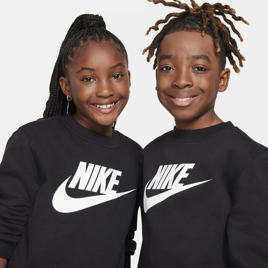 Nike Club Fleece Sweatshirt voor kids Zwart