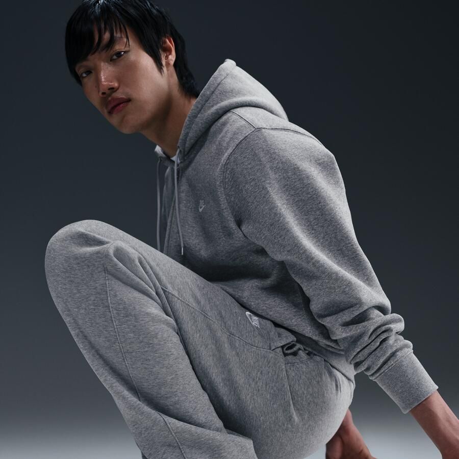 Nike Club fleecebroek met open zoom voor heren Grijs - Foto 2