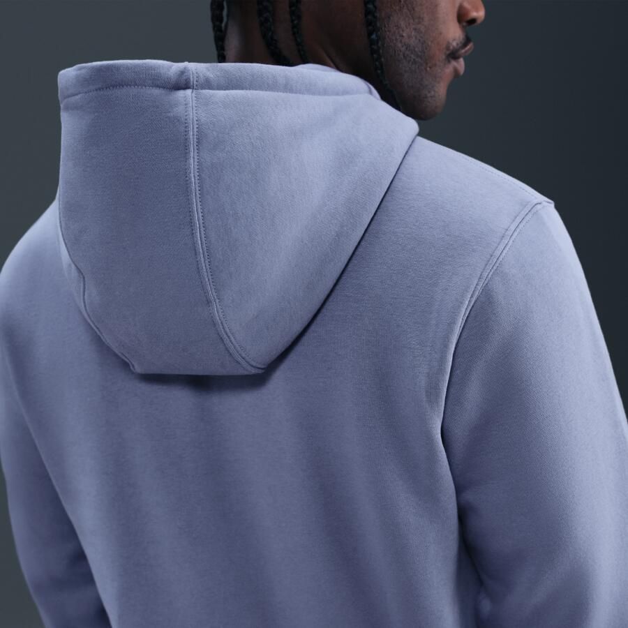 Nike Club fleecehoodie met rits voor heren Blauw