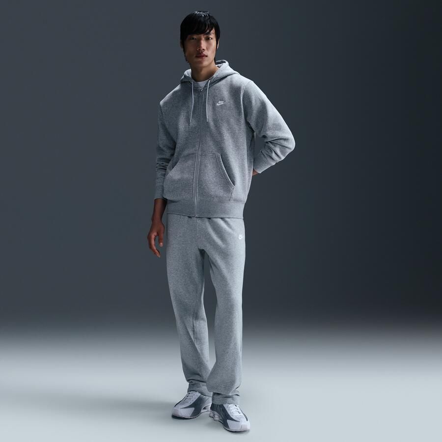 Nike Club fleecehoodie met rits voor heren Grijs - Foto 3