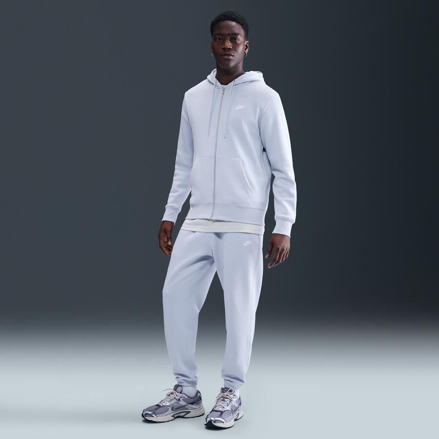 Nike Club fleecehoodie met rits voor heren Grijs - Foto 3