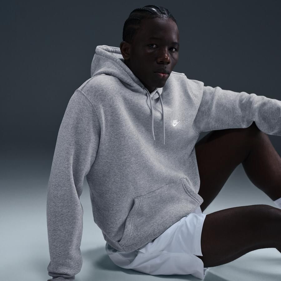 Nike Club fleecehoodie voor heren Grijs - Foto 2