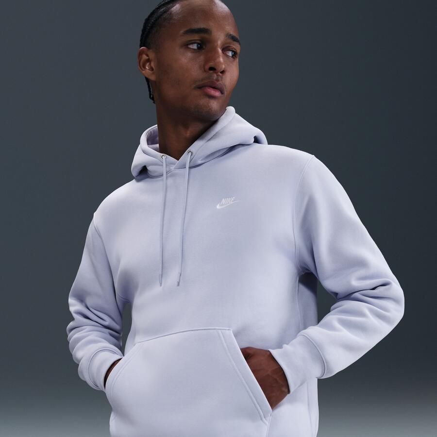 Nike Club fleecehoodie voor heren Grijs - Foto 4
