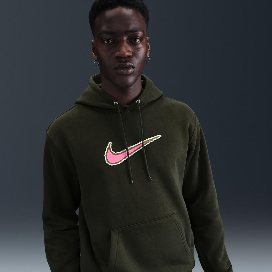 Nike Club fleecehoodie voor heren Groen - Foto 4