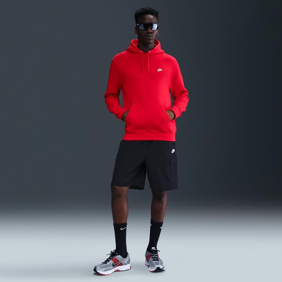 Nike Club fleecehoodie voor heren Rood - Foto 3