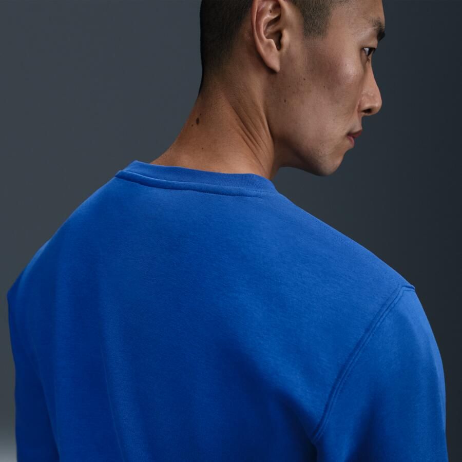 Nike Club fleeceshirt met ronde hals voor heren Blauw