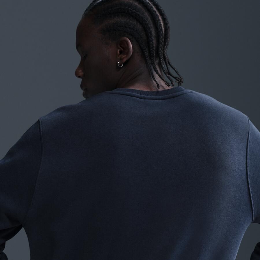 Nike Club fleeceshirt met ronde hals voor heren Blauw