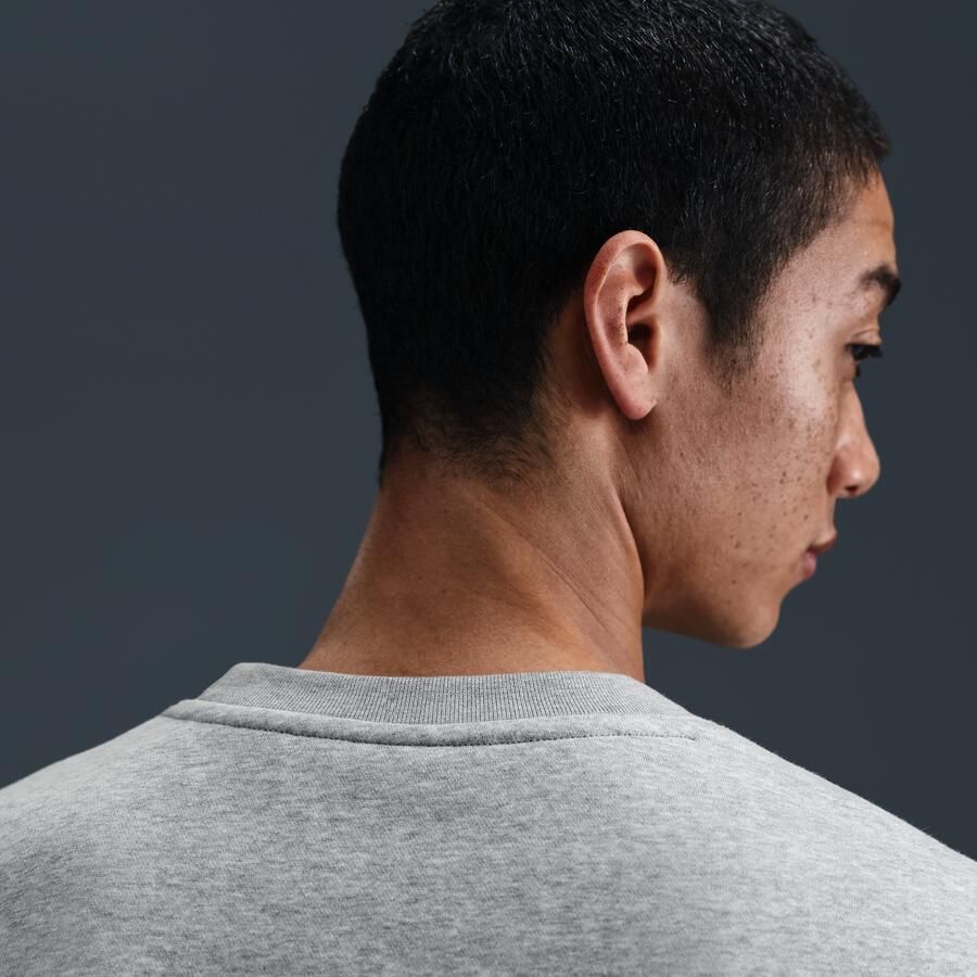 Nike Club fleeceshirt met ronde hals voor heren Grijs