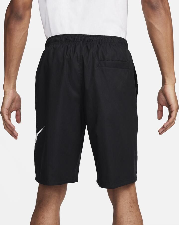 Nike Club Geweven Shorts Zwart Wit Black Heren - Foto 3