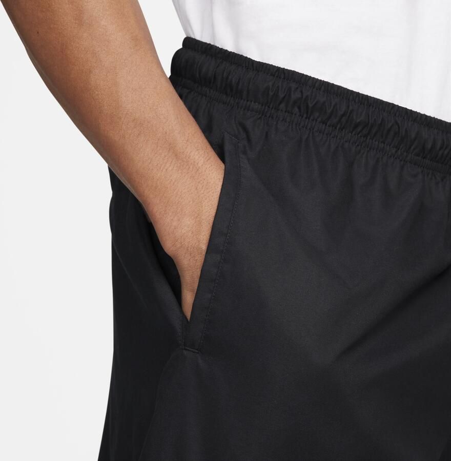 Nike Club Geweven Shorts Zwart Wit Black Heren