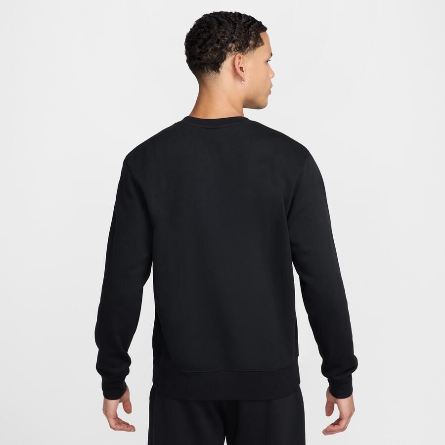 Nike Club herentop van sweatstof met ronde hals Zwart - Foto 4