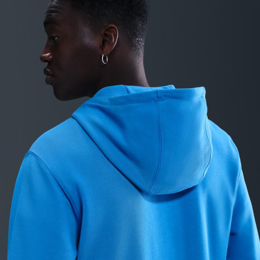 Nike Club hoodie van sweatstof met rits voor heren Blauw