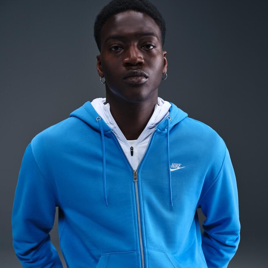 Nike Club hoodie van sweatstof met rits voor heren Blauw - Foto 2