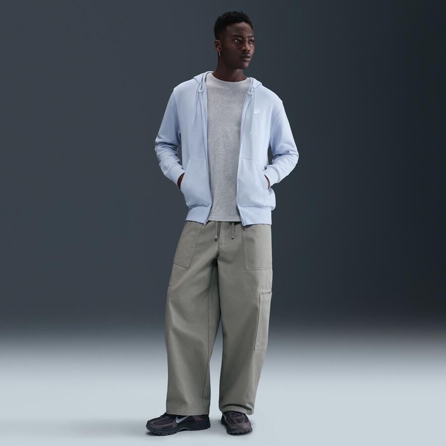 Nike Club hoodie van sweatstof met rits voor heren Grijs - Foto 3