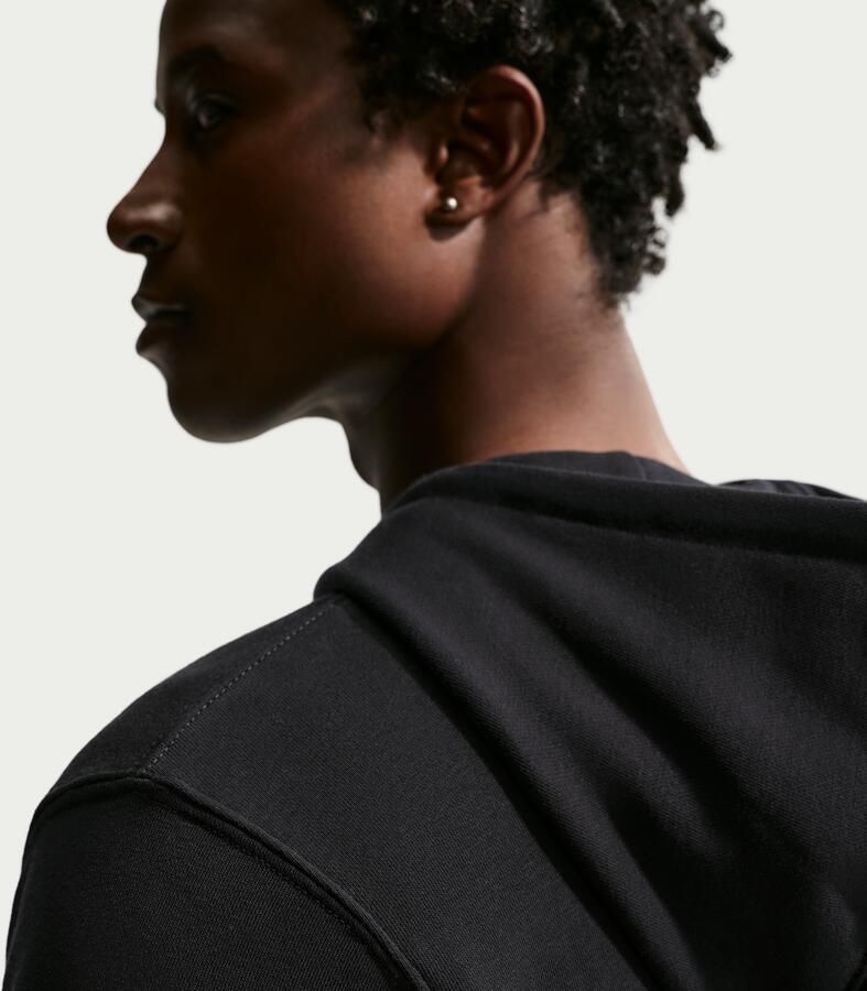Nike Club hoodie van sweatstof met rits voor heren Zwart - Foto 7