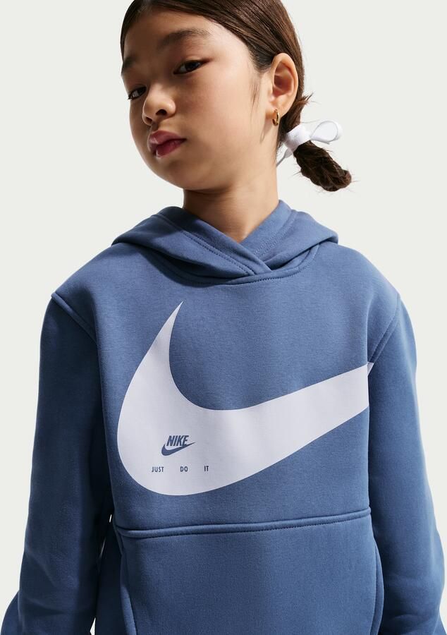 Nike Club hoodie voor kids Blauw - Foto 4