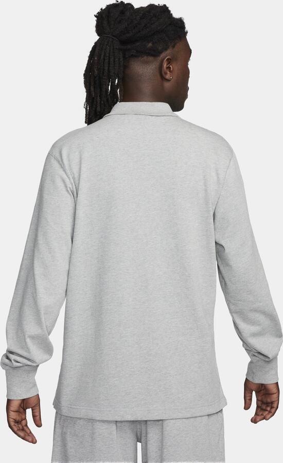 Nike Club Knit polo met lange mouwen voor heren Grijs - Foto 4