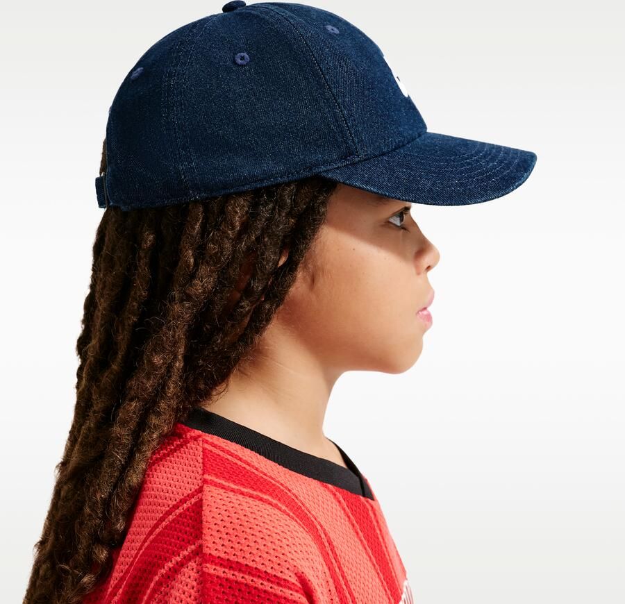 Nike Club ongestructureerde denim pet voor kids Blauw - Foto 3