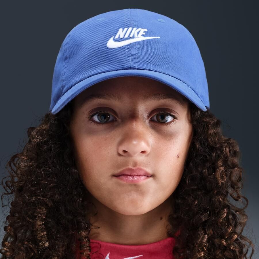 Nike Club ongestructureerde Futura Wash pet voor kids Blauw