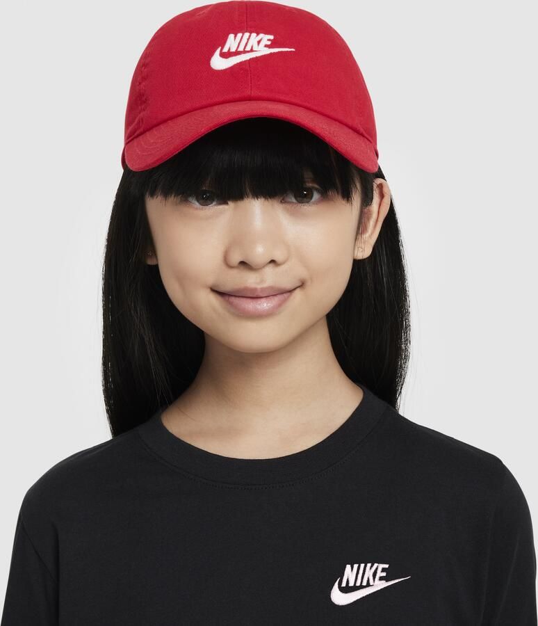 Nike Club ongestructureerde Futura Wash pet voor kids Rood - Foto 2
