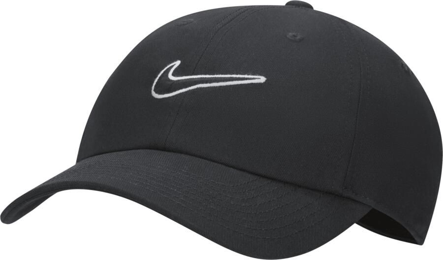 Nike Club ongestructureerde Swoosh pet Zwart