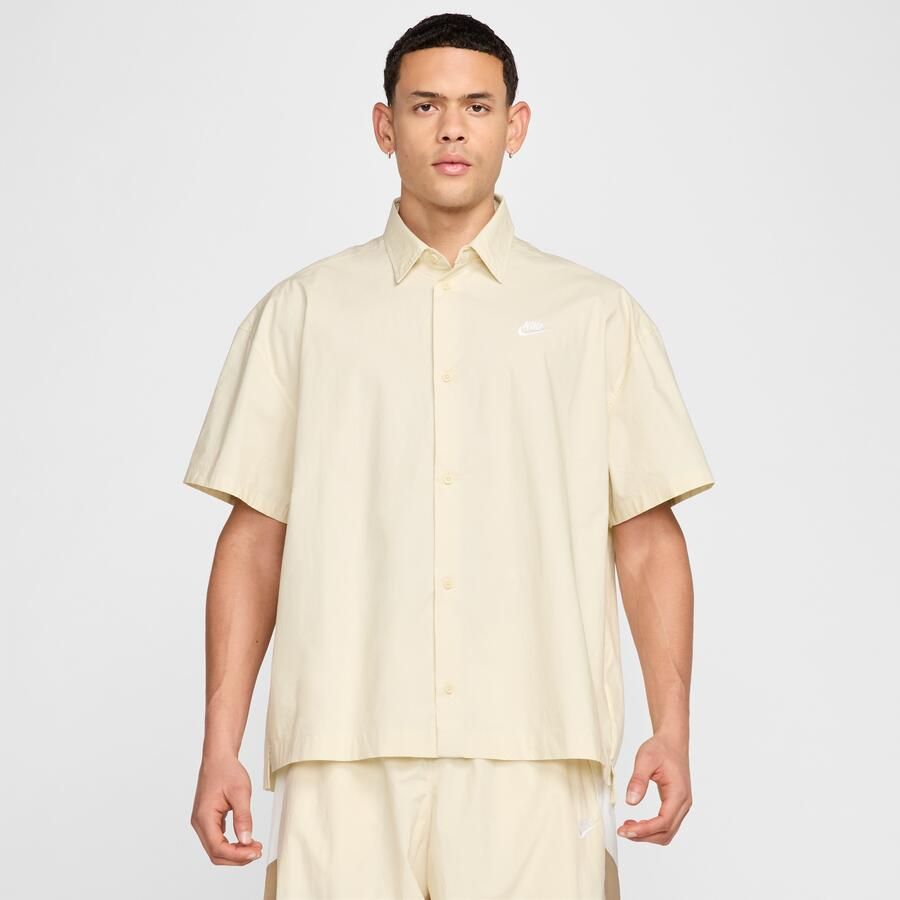 Nike Club overhemd met korte mouwen en knoopsluiting voor heren Bruin - Foto 4